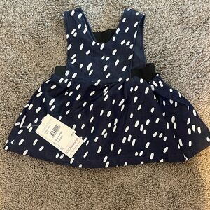 Navy and White Polka Dot Dress